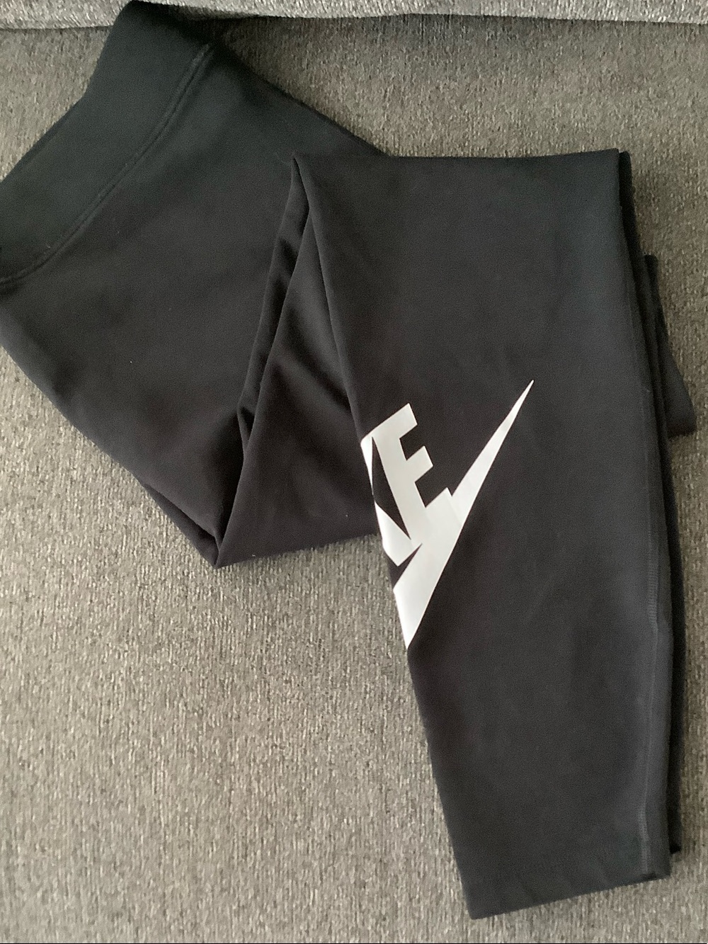 Nike Black Leggings with White Swoosh Logo